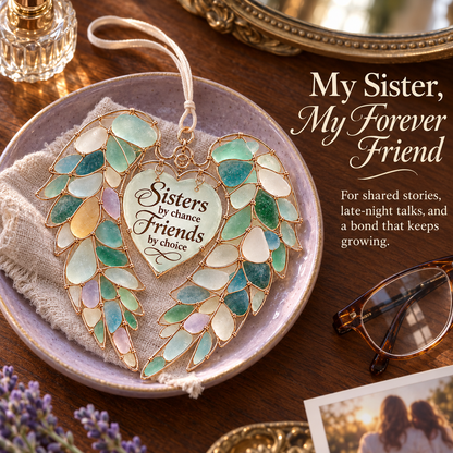 🤍 Heartfelt Wings – Sea Glass Angel Keepsake ✨