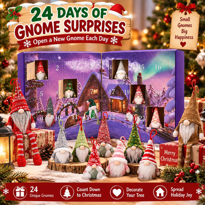 ✨Gnome Advent Calendar 2026- 24 Days Christmas Countdown with 24 Gnomes