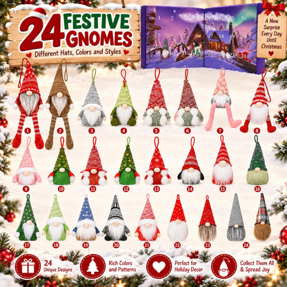✨Gnome Advent Calendar 2026- 24 Days Christmas Countdown with 24 Gnomes