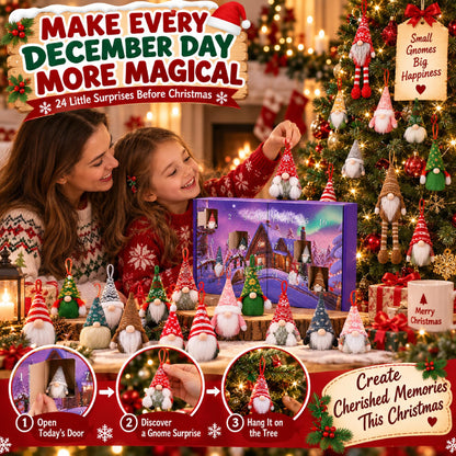 ✨Gnome Advent Calendar 2026- 24 Days Christmas Countdown with 24 Gnomes