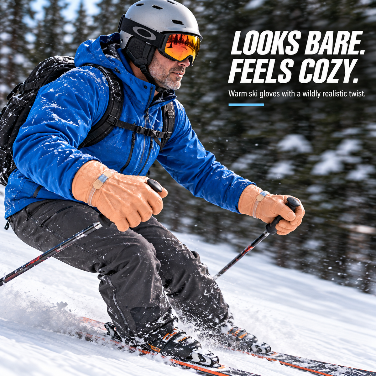 😂🖐️ Big Hand Energy – Warm & Cozy Realistic Hand Ski Gloves ❄️⛷️