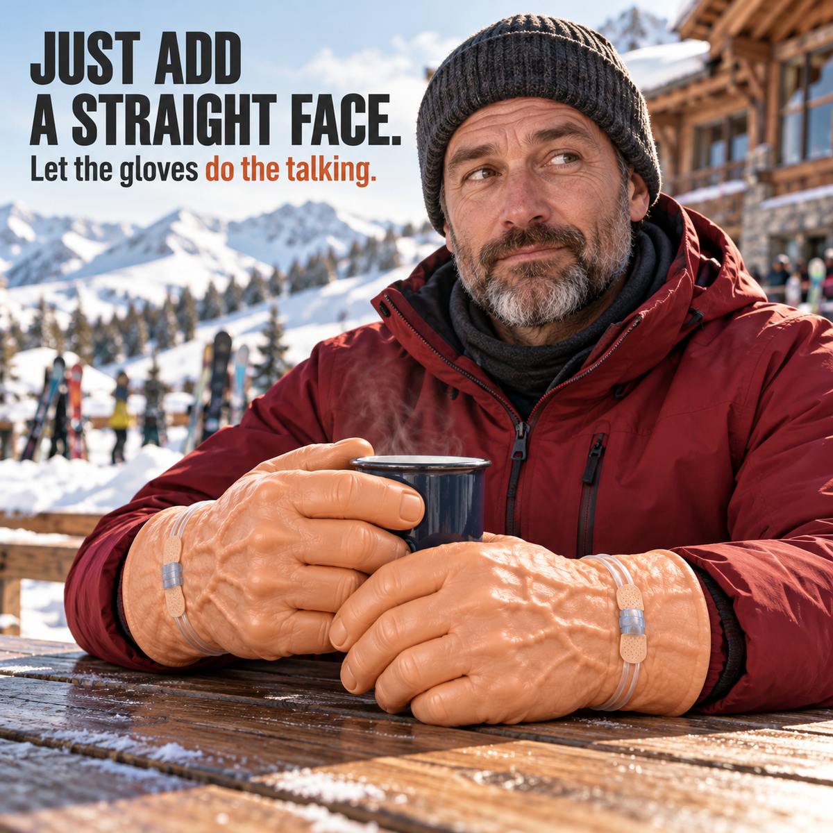 😂🖐️ Big Hand Energy – Warm & Cozy Realistic Hand Ski Gloves ❄️⛷️