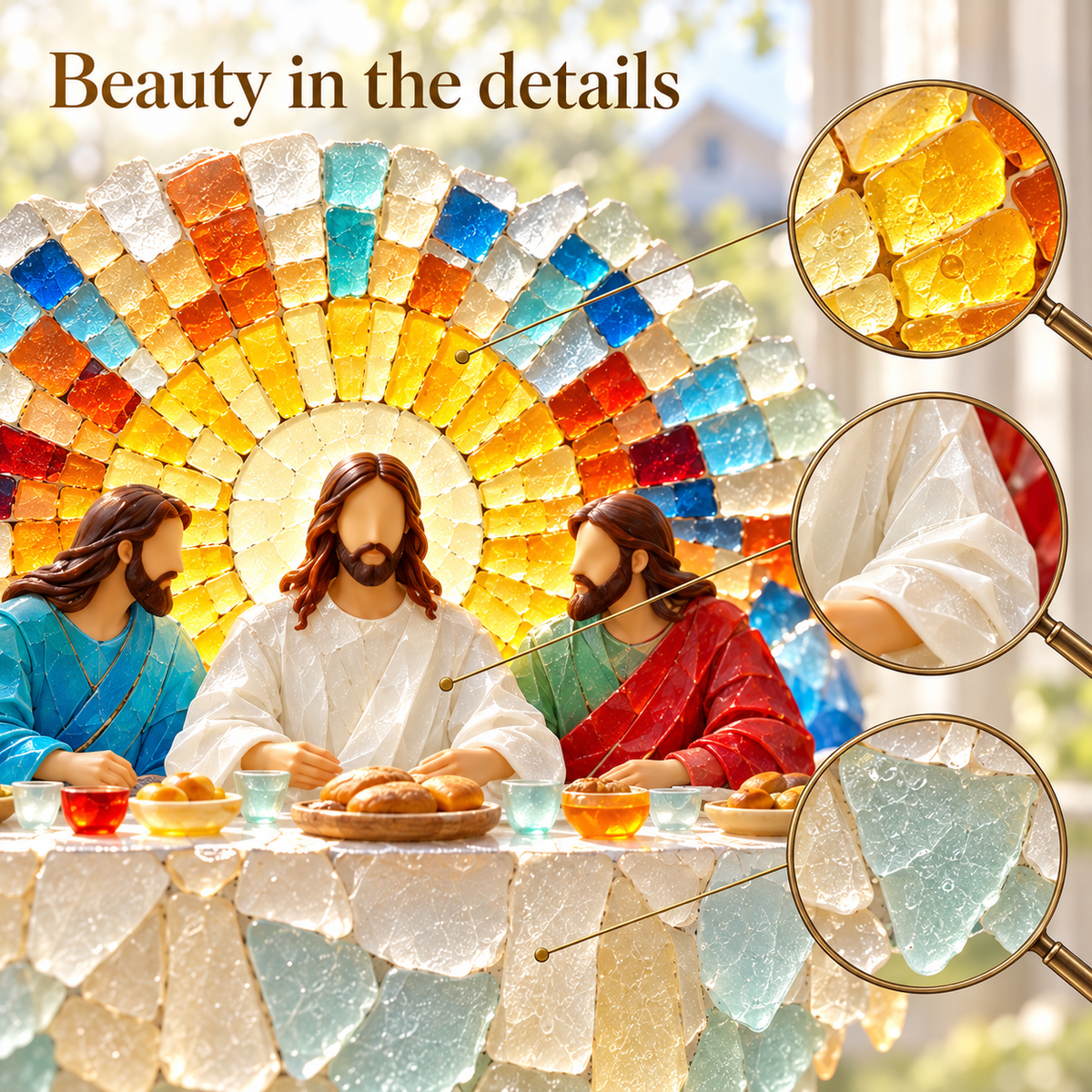 ✨ Grace in Light™ Last Supper Suncatcher 🌊☀️