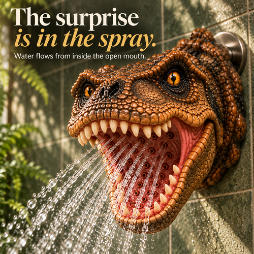 Prehistoric Splash – T-Rex Shower Head