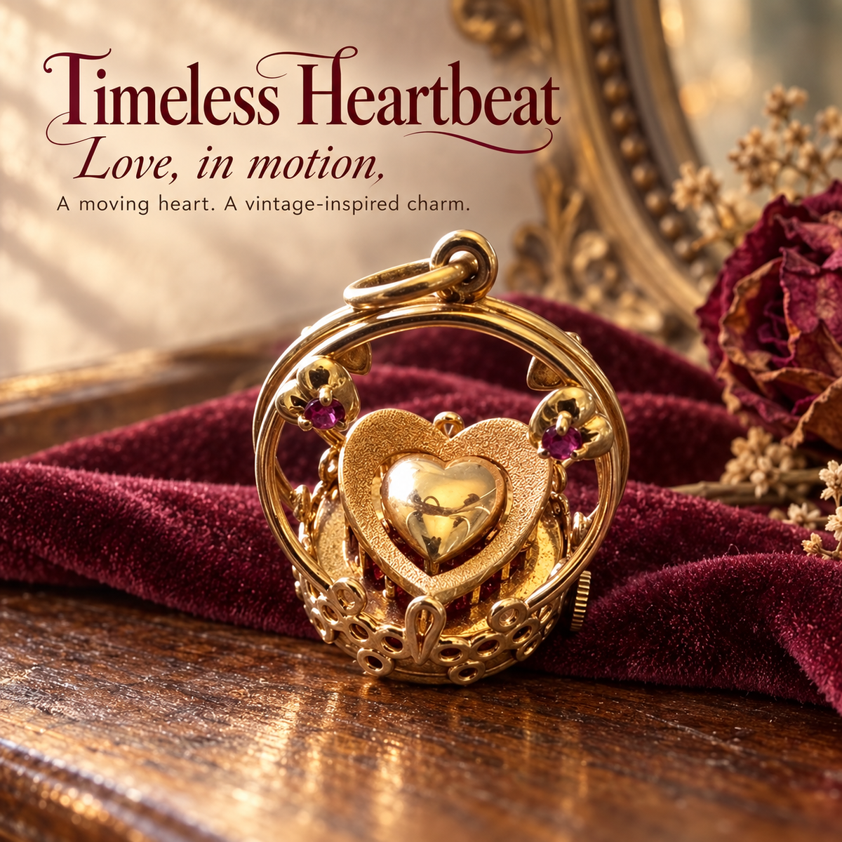❤️ Timeless Heartbeat Mechanical Pendant – Moving Heart Love Charm(Same As Video)