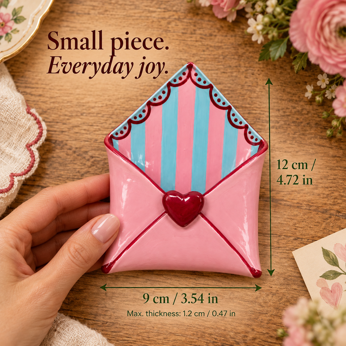 💌Handmade Mini Clay Envelope Photo Magnets