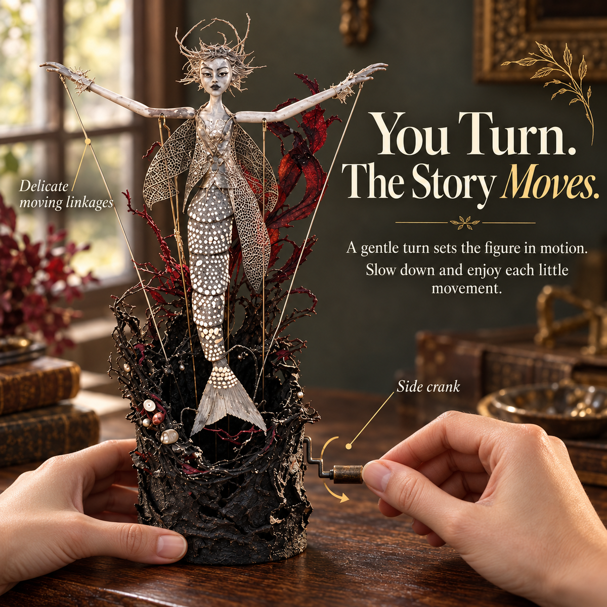 Whisperwild™ – Hand-Cranked Fantasy Sculpture Collection