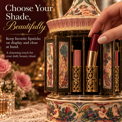 Vintage Lipstick Carousel Music Box
