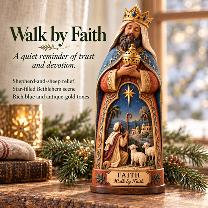 ✝️🌲Faithful Journey – Three Wise Men Nativity Christmas Figurine Set