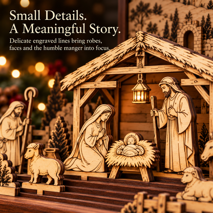 🔥🙏The Bethlehem Storybook — Wooden Nativity Scene Puzzle