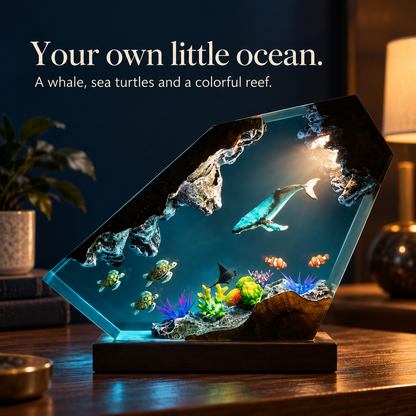 Worlds Within – Ocean & Galaxy Night Light (Ryan Handmade®) - Only 11 Left