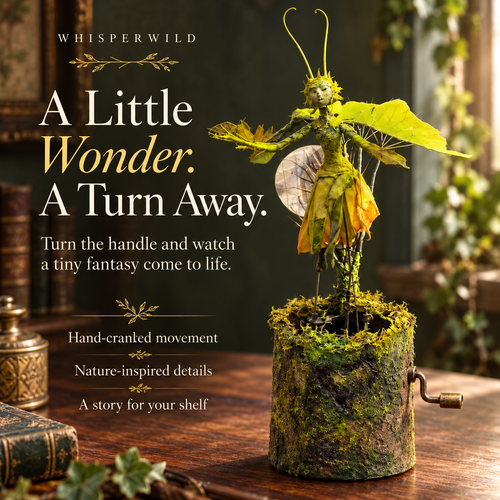 Whisperwild™ – Hand-Cranked Fantasy Sculpture Collection