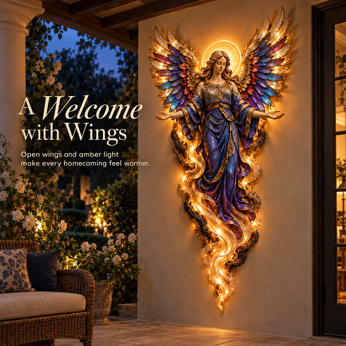 ✝️ Heavenly Radiance™ Lighted Angel Wall Sculpture ✨