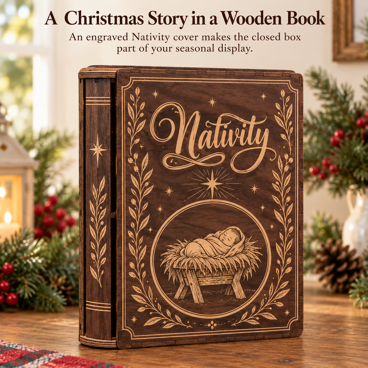 🔥🙏The Bethlehem Storybook — Wooden Nativity Scene Puzzle