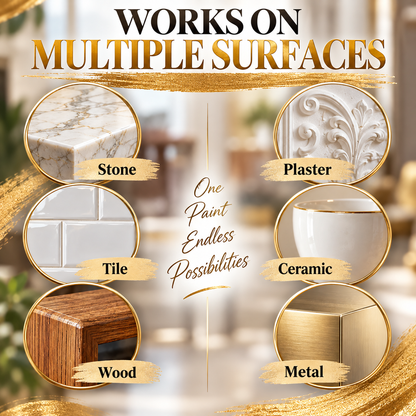 ✨Metallic Gold Finish Paint – Rich Shimmer for Furniture, Décor & DIY Projects