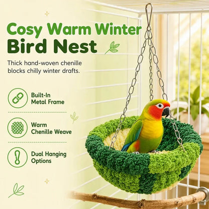 🧶Cozy Bird Hammock – Soft Hanging Cage Bed ✨