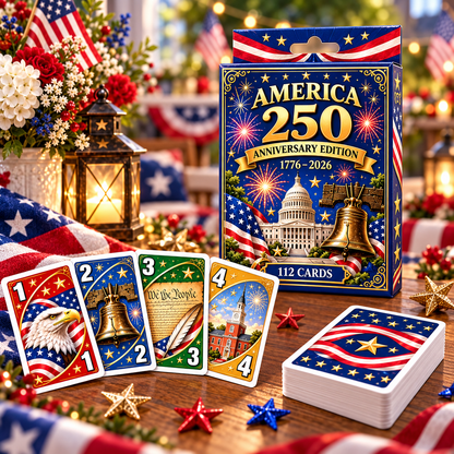 🇺🇸 America 250th Anniversary UNO Card Game — 1776–2026 Commemorative Edition