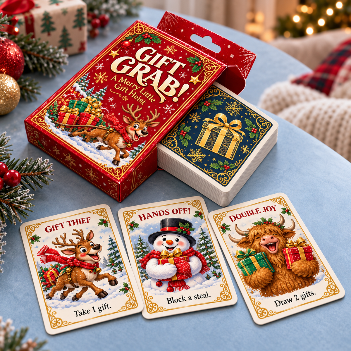 🎄GIFT GRAB! Christmas Party Card Game – 🎁A Merry Little Gift Heist