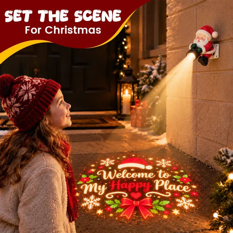 Santa Christmas Welcome Projector