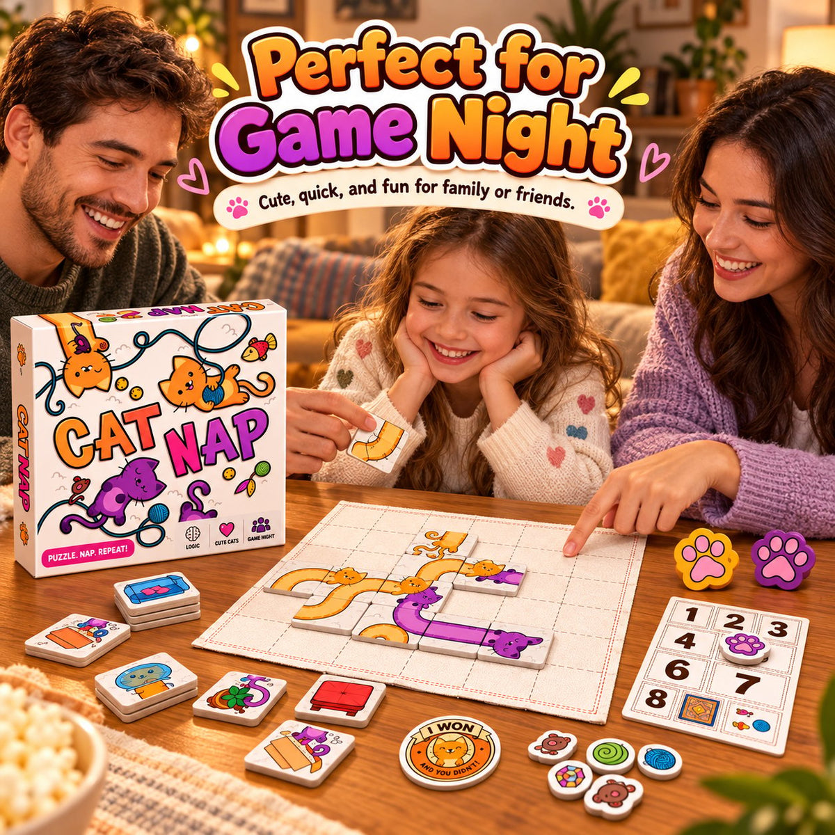 🐱Cat Nap Puzzle Game – A Fun Challenge for Cat Lovers(✨Buy 2 Free Shipping)