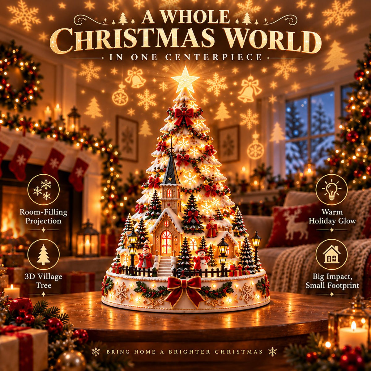 🔥HOT SALE🔥🏆 60,000+ Sold - 🎄MerryRealm™ Christmas Village Lightscape Tree