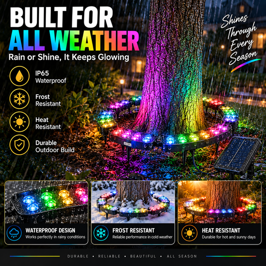 💜💙💚 One Tree. Endless Colors. – Solar RGB Landscape Ring Light