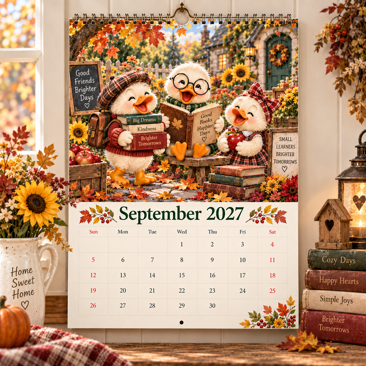Duck Magic™ 2027 – 12 Month Illustrated Wall Calendar
