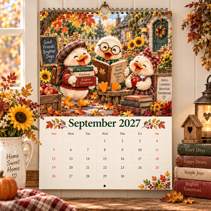 Duck Magic™ 2027 – 12 Month Illustrated Wall Calendar