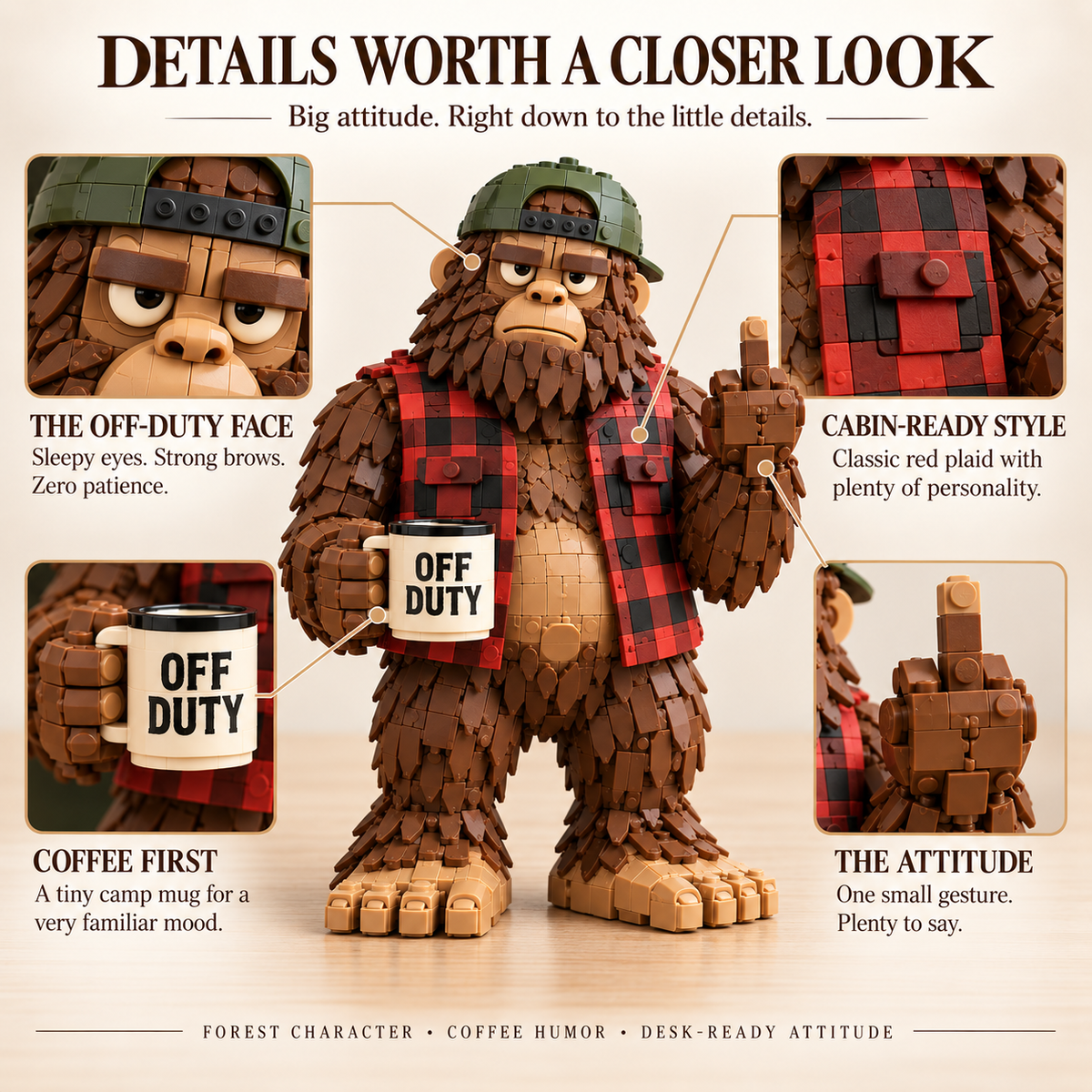 🔥Coffee Animals Building Block Set-💕Step-by-Step Guide Included