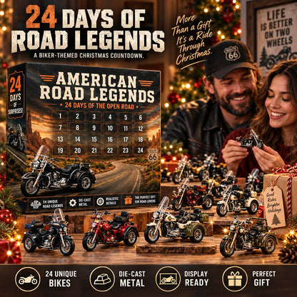 24-Day Motorcycle Advent Calendar | Premium Biker Holiday Gift 2D