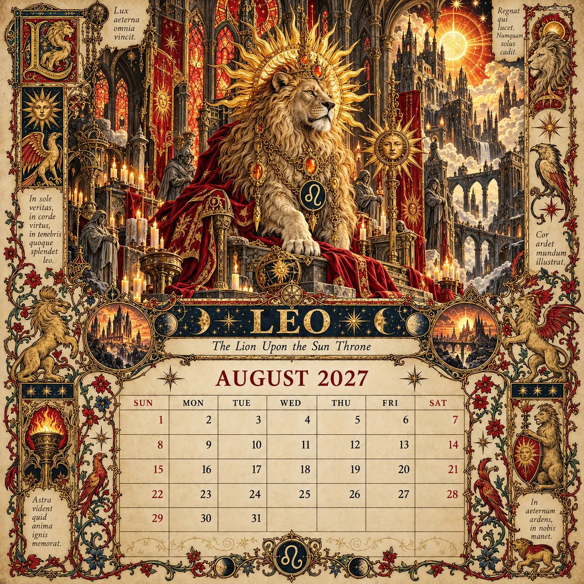 📅Hardcover-Spiral 2027 Zodiac Grimoire Calendar™ -✨12 Signs, 12 Forbidden Chapters