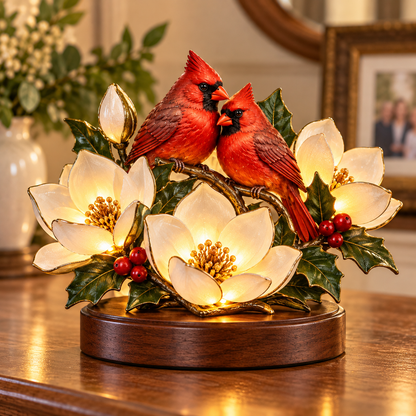 Cardinal Blessing Bloom Figurine
