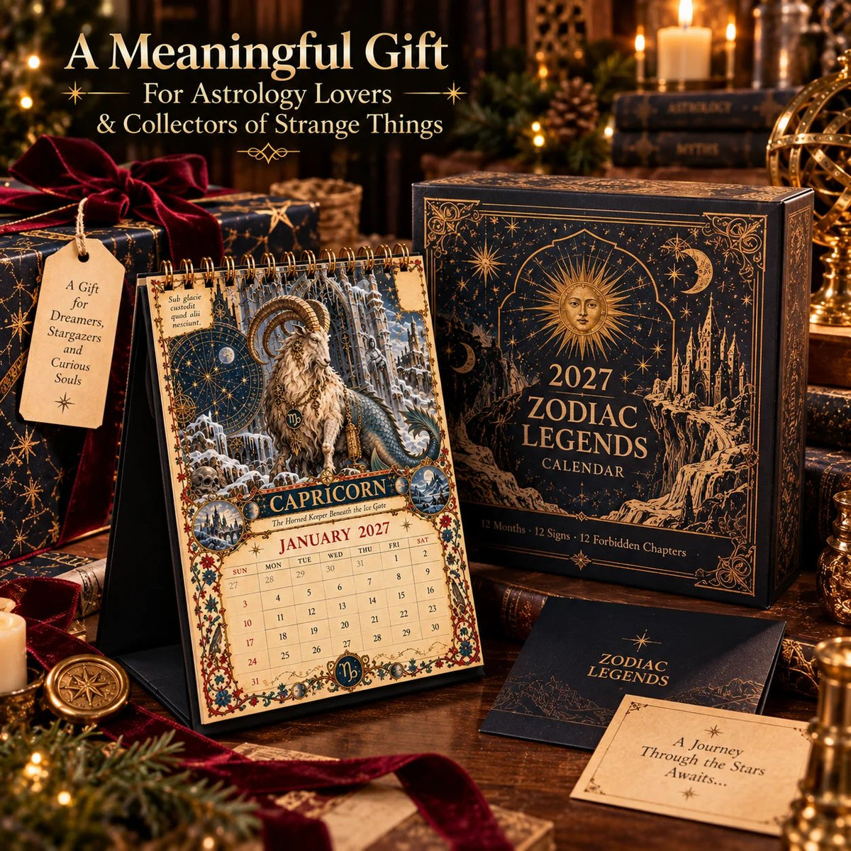 📅Hardcover-Spiral 2027 Zodiac Grimoire Calendar™ -✨12 Signs, 12 Forbidden Chapters