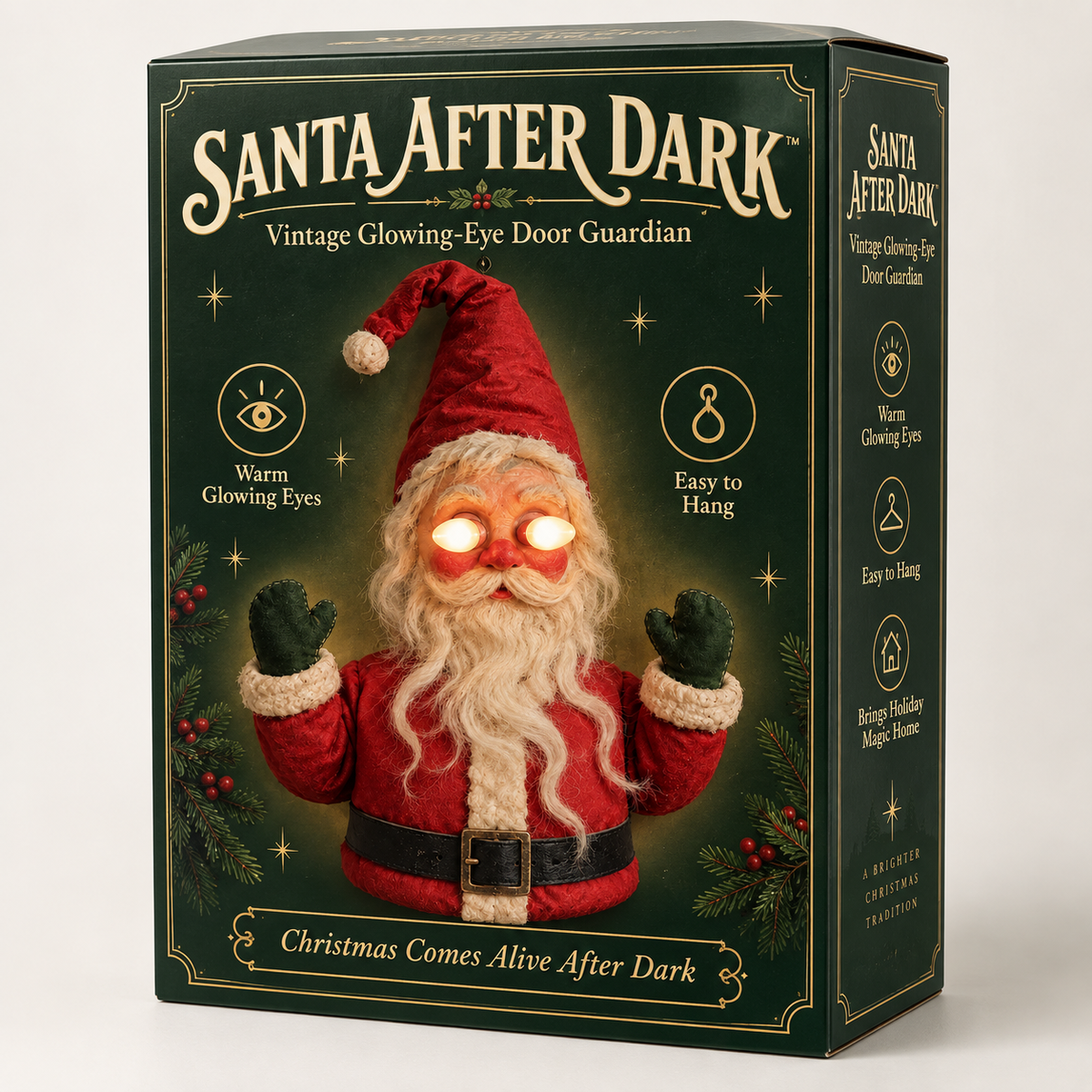 2027 Velmao™ Santa After Dark – Vintage Glowing-Eye Door Guardian