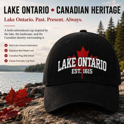 🔥😍Lake Ontario Forever – Bestickte Heritage-Kappe🍁