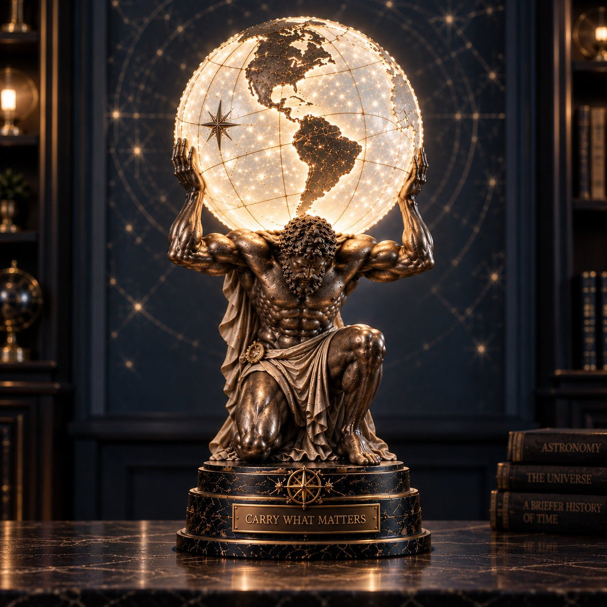 🌍 Atlas Illuminated World Sphere Lamp🌌