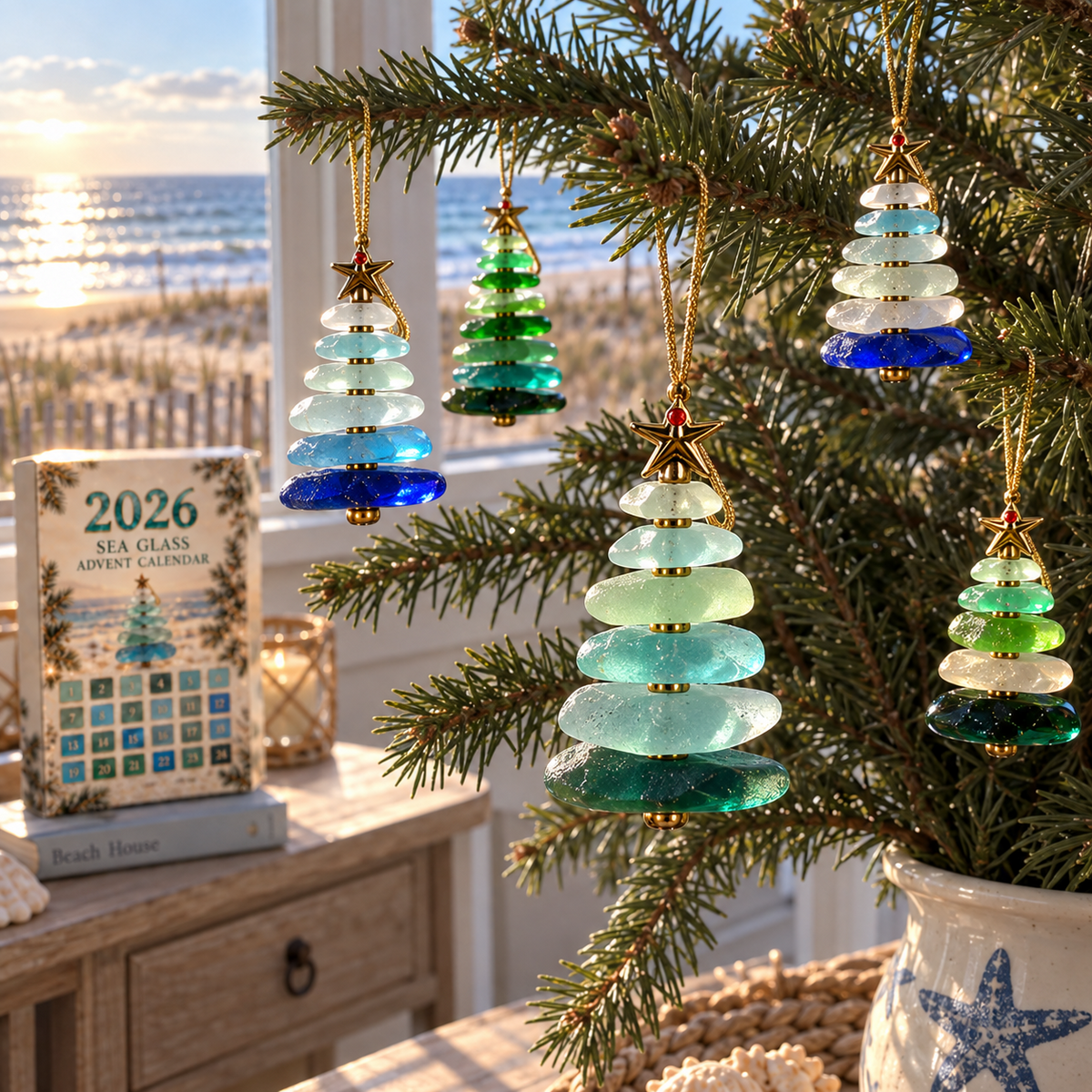 🎄Sea Glass Advent Calendar-🌊Shaped by Sea Nature & Crafted by Hand