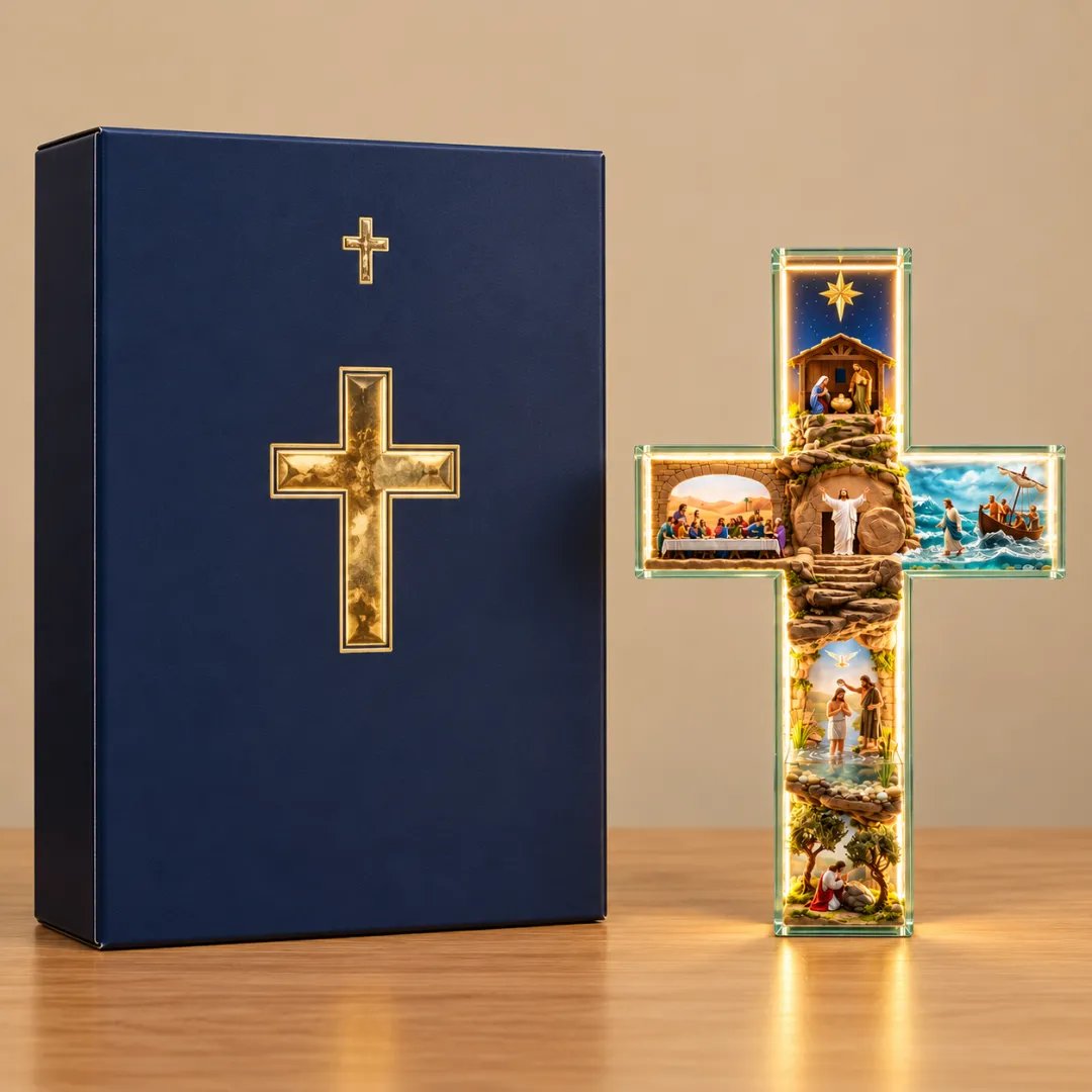 ✝️The Story of Jesus in Six Scenes™ Illuminated Cross Wall Décor(❤same as the video)