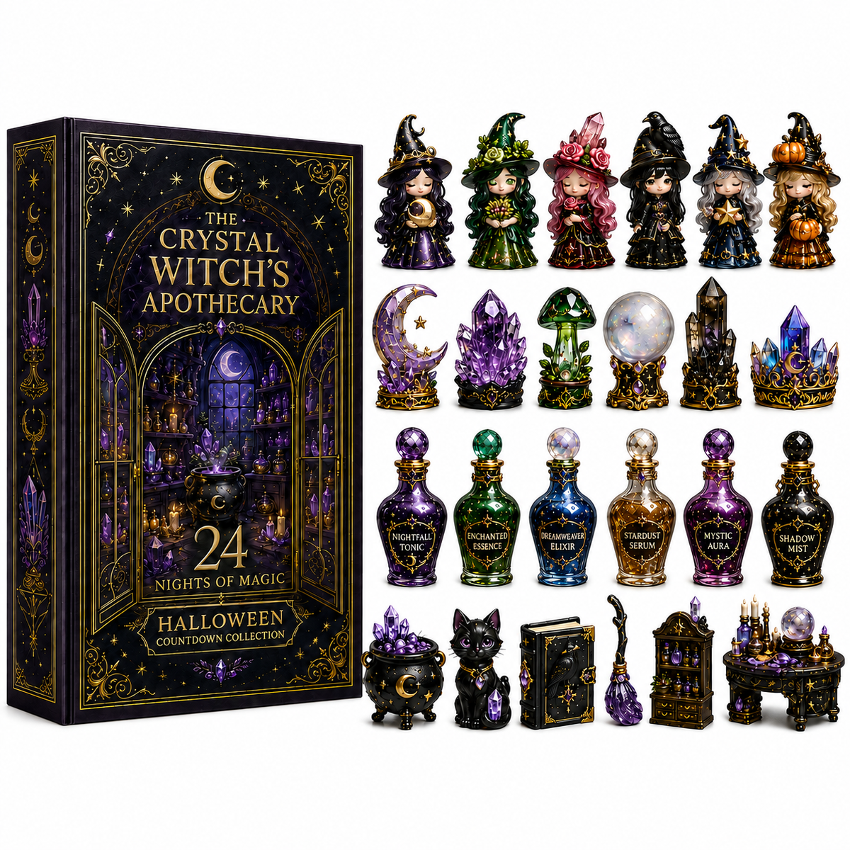 🔥Der Apotheken-Adventskalender der Kristallhexe 2026 – 24 magische Miniaturen für 24 Nächte
