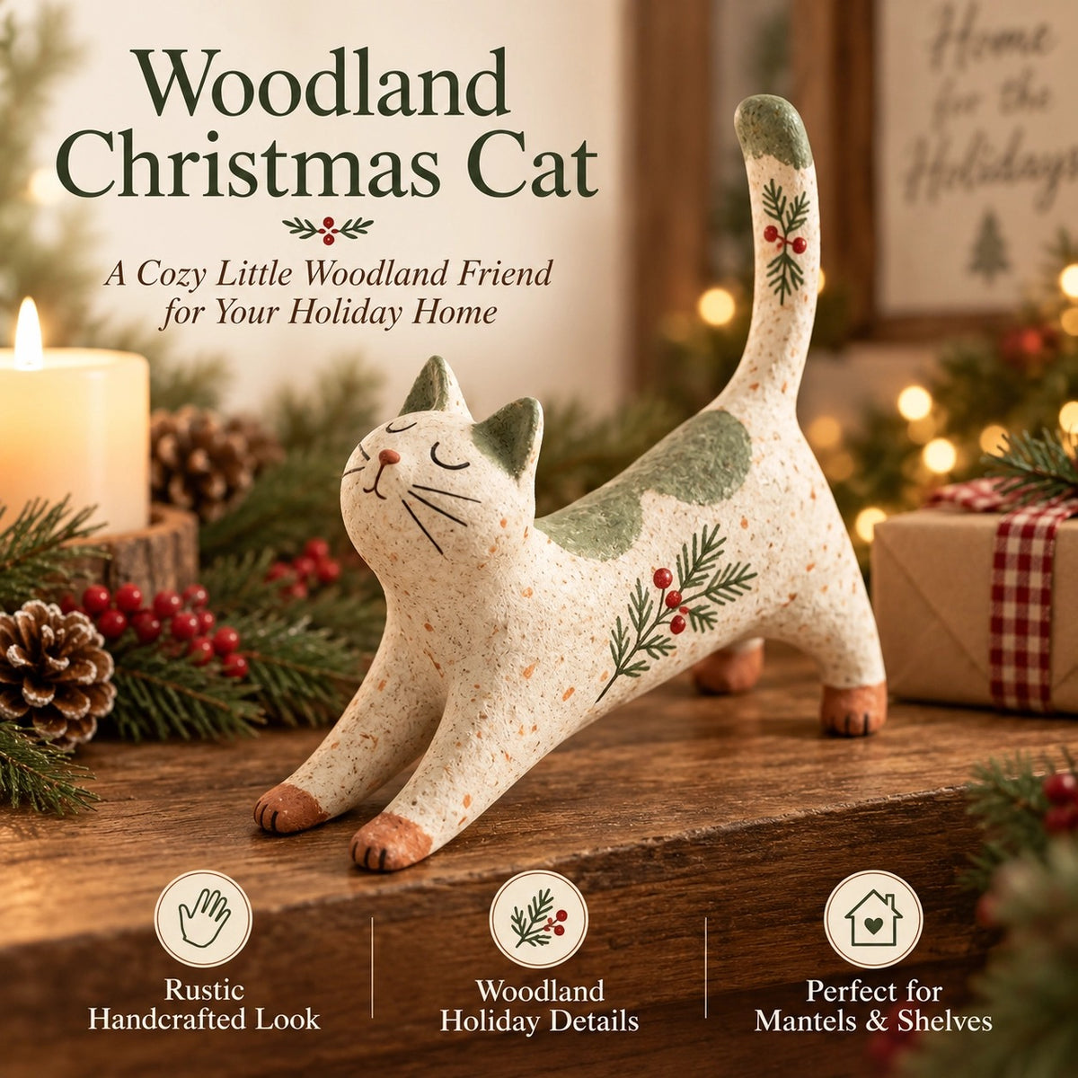 🔥😍Cozy Woodland Christmas Figurines