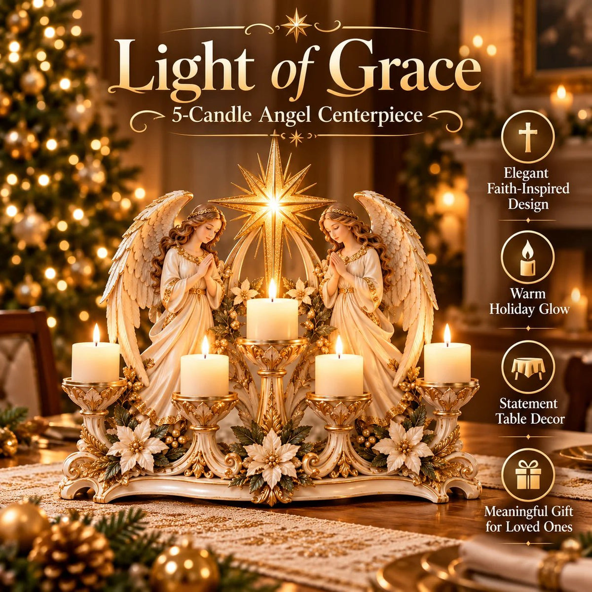 🕯️ Light of His Presence — Sacred Christian Candleholder ✝️