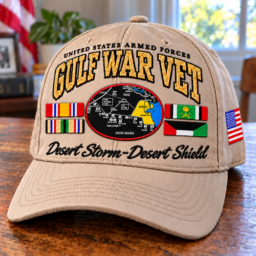 🇺🇸 Gulf War Veteran Tribute Cap — Desert Storm & Desert Shield