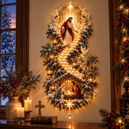 ✝️Jesus Light of Heaven Christmas Wall Hanging(❤Same as the video)