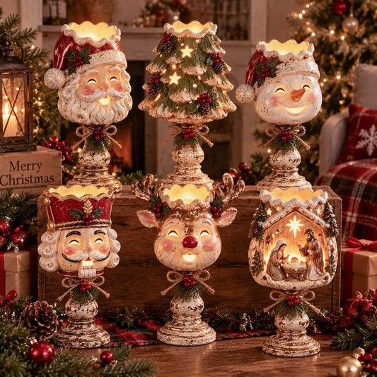 🎄 Christmas Heirloom Glow Candle Holder Collection
