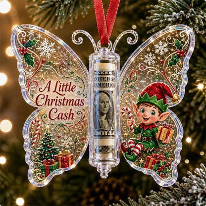 🦋💵 Adorno Mariposa Regalo Dinero de Navidad – Portadinero de Recuerdo Festivo 🎄✨