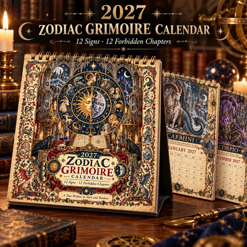 📅Hardcover-Spiral 2027 Zodiac Grimoire Calendar™ -✨12 Signs, 12 Forbidden Chapters