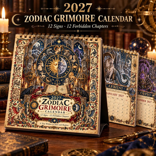 📅Hardcover-Spiral 2027 Zodiac Grimoire Calendar™ -✨12 Signs, 12 Forbidden Chapters