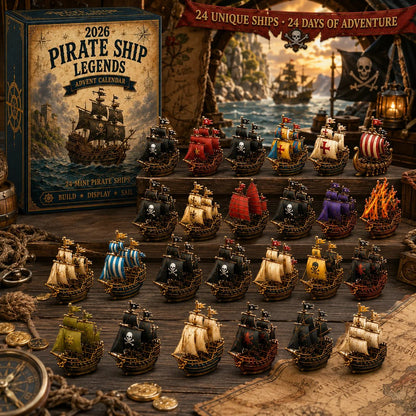 ⚓Pirate Ship Legends Advent Calendar 2026 –  Collector-Grade Miniature Ships