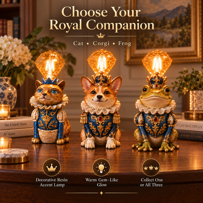 Crowned Companions Royal Animal Resin Accent Lamp