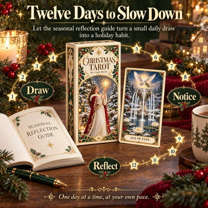 🔥The Enchanted Holiday Tarot – 78 Cards & 12 Days of Rituals🎉